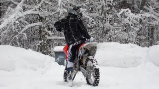 CRF 250 snow session 2012 [upl. by Odlaniger]