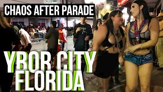 What is happening on the streets of Ybor City after Parade 4K WALK [upl. by Lepp]