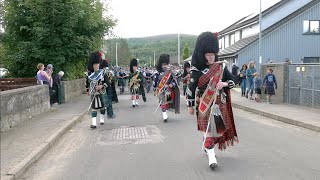 Scotland the Brave as Drum Majors lead the Massed Pipe Bands away from 2023 Dufftown Highland Games [upl. by Grew967]