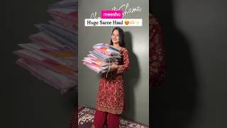 Huge saree haulsaree meeshohaul meesho meeshofinds [upl. by Sonni]