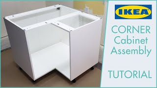 DIY Assemble IKEA Cabinet Corner Cabinet Full Tutorial [upl. by Barna]