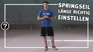 Springseil einstellen  Die richtige Länge  Fitness amp Kraftsport  SportThieme [upl. by Dela]