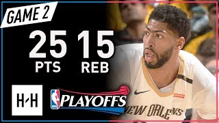 Anthony Davis Full Game 2 Highlights vs Warriors 2018 Playoffs WCSF  25 Pts 15 Reb 5 Ast 3 Blks [upl. by Lunt]