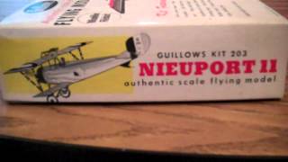 Nieuport II French Guillows kit circa 1975mp4 [upl. by Alban]