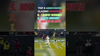 Top 5 announcer Glazing Patrick Mahomes nfl football mahomes glaze viral fyp joshallen [upl. by Arual]