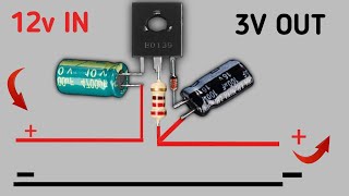 How to Make 12v to 3v converter Circuit  DIY 3v circuit [upl. by Afrikah]