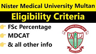 Eligibility Criteria for Nishtar Medical University Multan FSC amp MDCAT Marks Calculation Explained [upl. by Treve569]