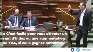 Raoul Hedebouw PTB contre les profiteurs au Parlement [upl. by Sadowski]