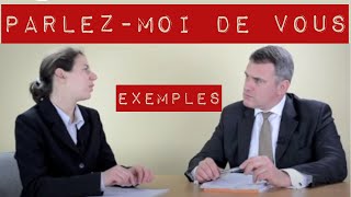 Parlez moi de vous entretien dembauche  exemple de présentation avec simulations [upl. by Aynav617]