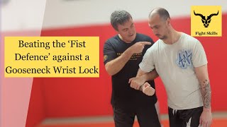 Beating the ‘Fist Defence’ against a Gooseneck Wrist Lock 2024 [upl. by Apur]