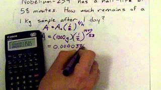 HalfLife Calculations Radioactive Decay [upl. by Lorola]