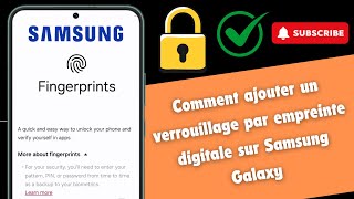 Comment ajouter un verrouillage par empreinte digitale sur Samsung Galaxy  Add fingerprint lock [upl. by Ettelracs]