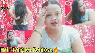 Hair Tangles Remove  Making Pony tail  Saisujata  ssvlogs 🔥 [upl. by Madelaine643]