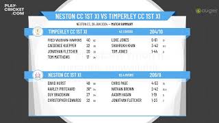 Neston CC 1st XI v Timperley CC 1st XI [upl. by Zack]