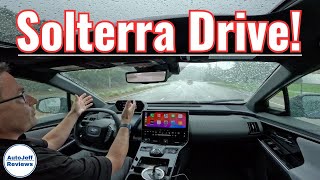 How Does 2024 Subaru Solterra Drive Flooding Roads Highway More [upl. by Ahola]