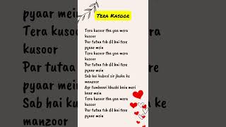 Tera Kasoor Lyrics  Vishal Mishra Payal Dev Kunaal Vermaa Faisu Mannara lyrics trending [upl. by Airretnahs628]