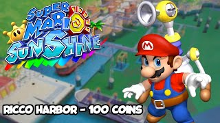 Super Mario Sunshine  Ricco Harbor 100 Coins [upl. by Leavy]