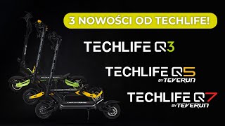 TOP 3 Nowe WODOODPORNE hulajnogi elektryczne od TECHLIFE na rok 2024 Prezentacja TECHLIFE Q3 Q5 Q7 [upl. by Lativa]