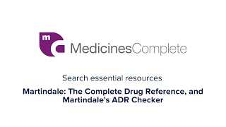 MedicinesComplete User Guide  Search essential resources [upl. by Banebrudge]