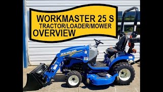 NEW HOLLAND WORKMASTER 25S TRACTOR  LOADER  MOWER [upl. by Ybok]