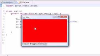 Java Programming Tutorial  76  MouseMotionListener interface [upl. by Azmah]