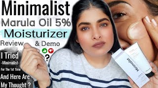 Minimalist Marula Oil Moisturizer Review  Moisturizer For Dull amp Dry Skin  Antima Dubey Samaa [upl. by Ahsyas]