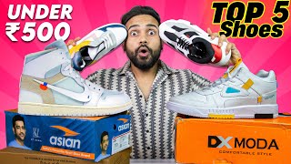 TOP 5 Shoes Under ₹500  Best Sneakers Shoes For Boys ₹500 [upl. by Ecirad]