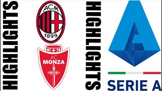 AC Monza  AC Milan 01 Highlights  Serie A 20242025 [upl. by Furr]