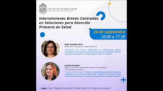 Seminario quotIntervenciones Breves Centradas en Soluciones para Atención Primaria de Saludquot [upl. by Gelhar]