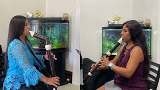 My evil twin and I playing a Recorder duet  Bach Minuet in D minor [upl. by Atteuqahc]