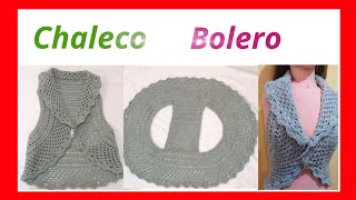 CHALECOBOLERO tejido a crochet o ganchillo paso a paso [upl. by Martens]