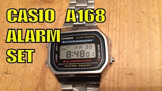 Casio A168 W Alarm Set [upl. by Querida]