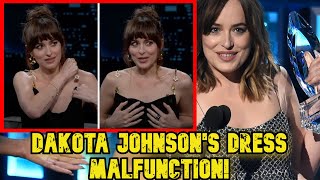 Dakota Johnsons Dress Falls Off on Live TV See Her Reaction [upl. by Cochrane811]