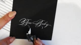 Writing names in calligraphy [upl. by Parfitt]