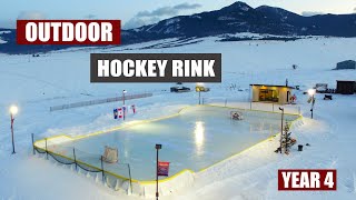 DIY Outdoor Hockey Rink Year 4  Warming House amp Under Ice Lighting [upl. by Kristal]