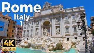 Rome Italy Walking Tour Part 1 4k Ultra HD 60fps – With Captions [upl. by Nesral]