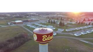 Aerial View of Belcourt North Dakota [upl. by Anawt]