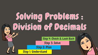 SOLVING PROBLEMS DIVISION OF DECIMALS  GRADE 5 [upl. by Yenaj]