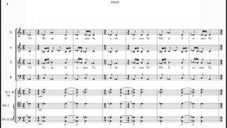 Stravinsky Gloria Mass for Mixed Chorus and Double Wind Quintet With score [upl. by Casper]