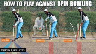 How To play spin bowling in Hindi  How to Bat against Off Spin and Leg Spin  For Beginners [upl. by Josler]