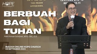 Ibadah Online HOPE Church 29 September 2024 [upl. by Ecnahc]