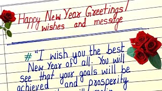 happy new year greeting cardmessages ampwisheswhat should I write in a happy new year wishes card [upl. by Yci]