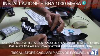 installazione fibra 1000 mega store tiscali cagliari [upl. by Lewie]