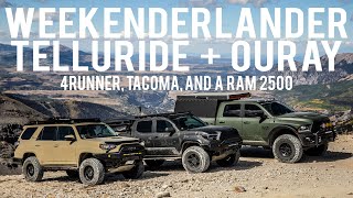 WEEKENDERLANDER Ep 14 pt 1  Overland Telluride  Ouray  Tacoma 4runner Ram Fotornr [upl. by Clarise]