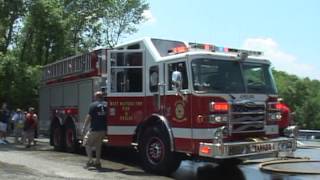 West Milford Fire Department Tanker 5 Wetdown [upl. by Naiviv]