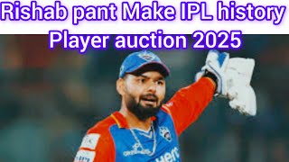 Rishab pant 27 Croreshreyas 2675cr ne highest IPL 2025 auction name mein samilLoveCricket025 [upl. by Annavas482]