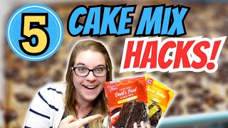 5 INCREDIBLY BRILLIANT Boxed Cake Mix Hacks  Dessert Recipes that are SUPER EASY amp Delicious [upl. by Hoffer]