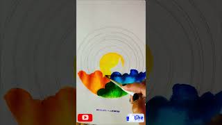 👩‍🎨🫧Watercolors  painting🖌 🎨🤗artartwork 🩷 ideas for🥰💕 viralytshort lyrics like subscribe [upl. by Notnyw890]