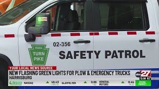 New flashing green lights for plow and emergency trucks [upl. by Aerdnwahs]