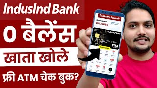 Indusind Bank Zero Balance Account Opening Online 2024  Indusind Bank Account Opening Online [upl. by Oswald]